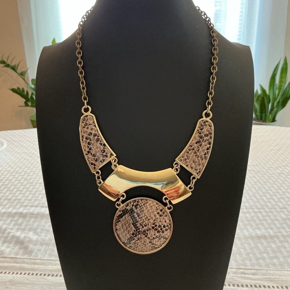 Mark by Avon Gold Tone Statement Necklace